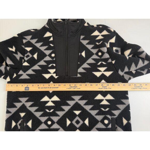 Old Navy Men's Cozy Sherpa Half Zip Mock-Neck Fleece Pullover Aztec Print Size L - Picture 7 of 11